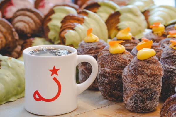 ritual mug with mr. Holmes pastries