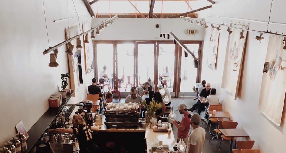 overhead shot at Bru, Los Angeles