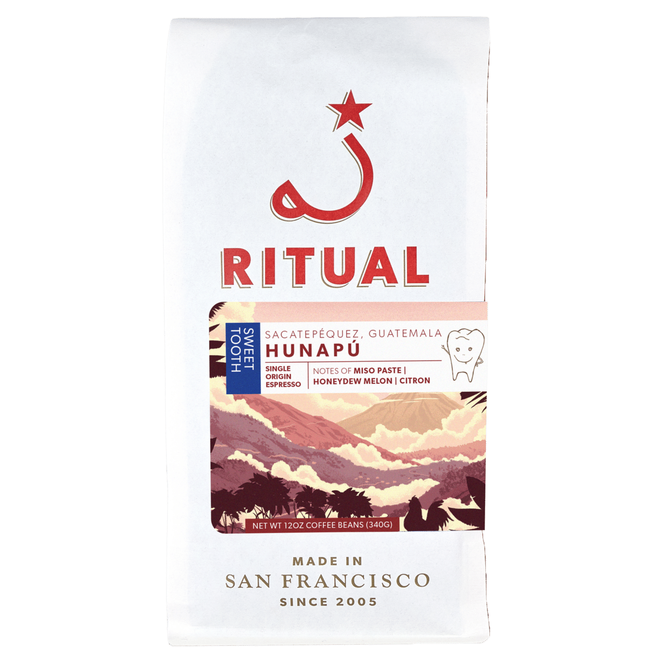 Ritual 12oz espresso bag of Sweet Tooth Hunapú