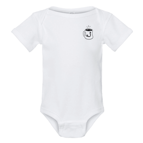 White Roaster Onesie front