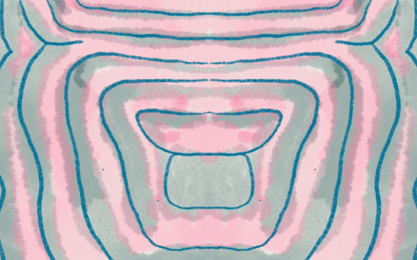 Abstract drawing of coffee drying pattern