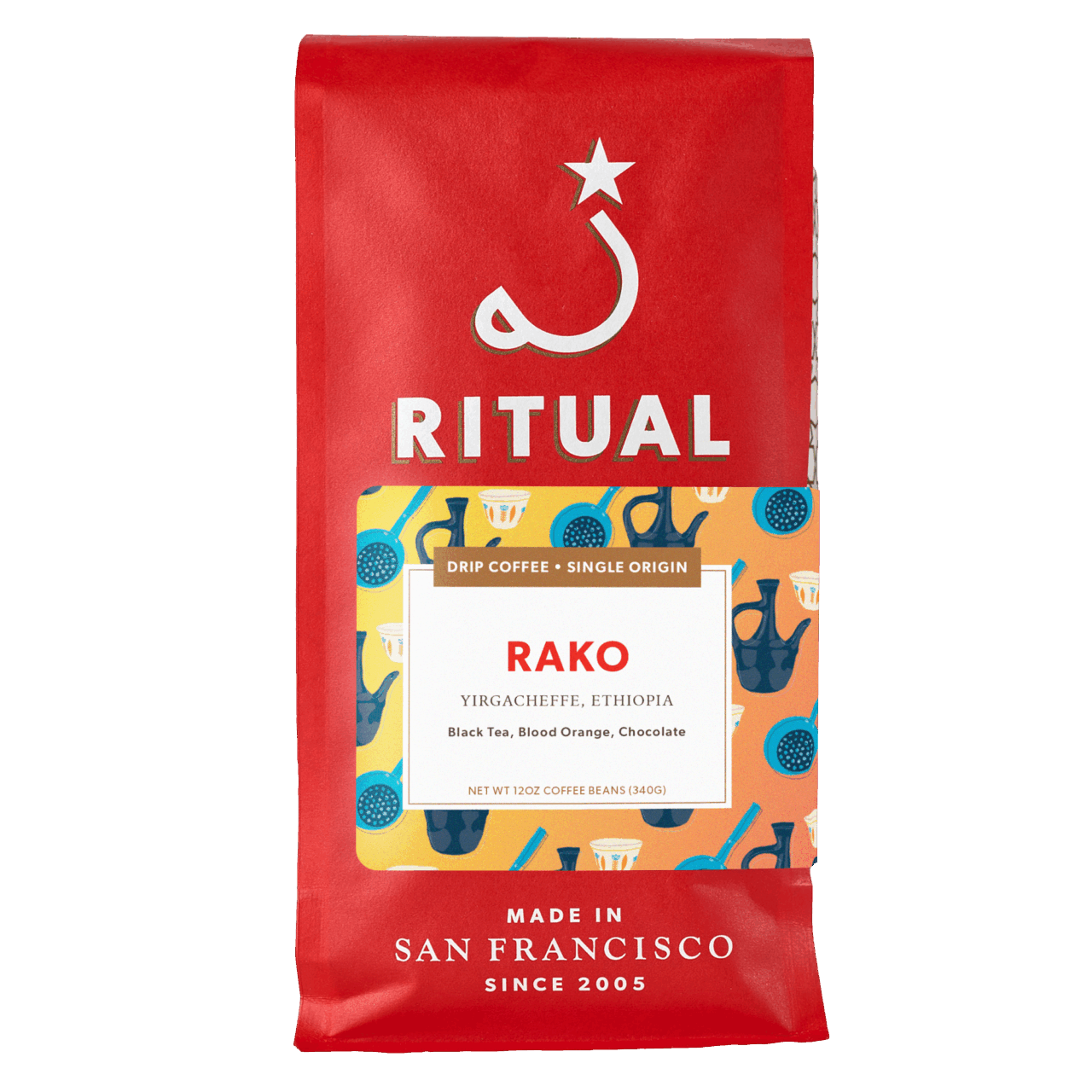 12oz bag of Rako, Ethiopia drip coffee