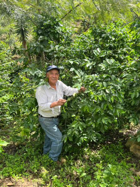 Fidel Raxcac&oacute; posing with tree branches
