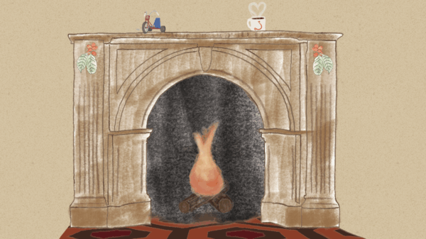 illustration of a fireplace