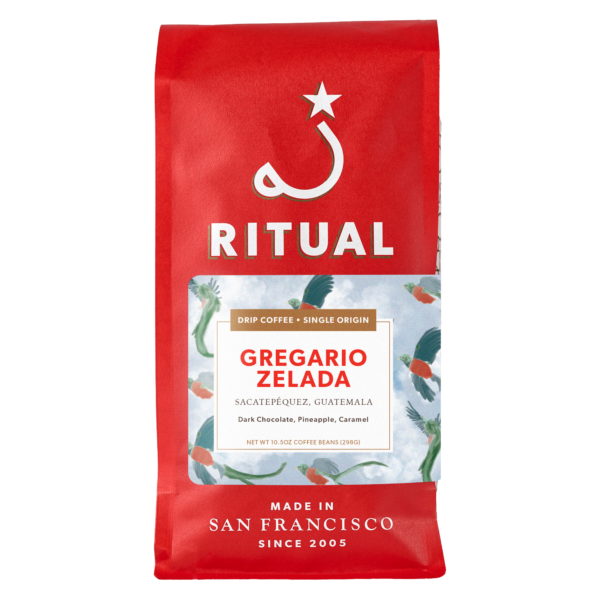 red 10.5oz coffee bag of Gregario Zelada, Guatemala